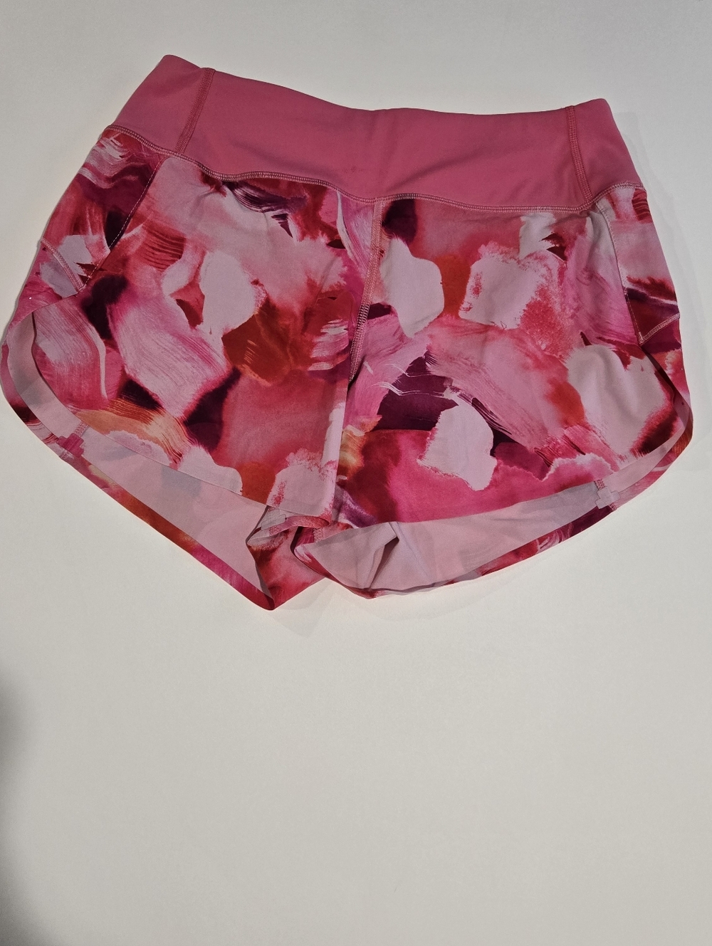Athleta Pink Floral Abstract Print Athletic Shorts